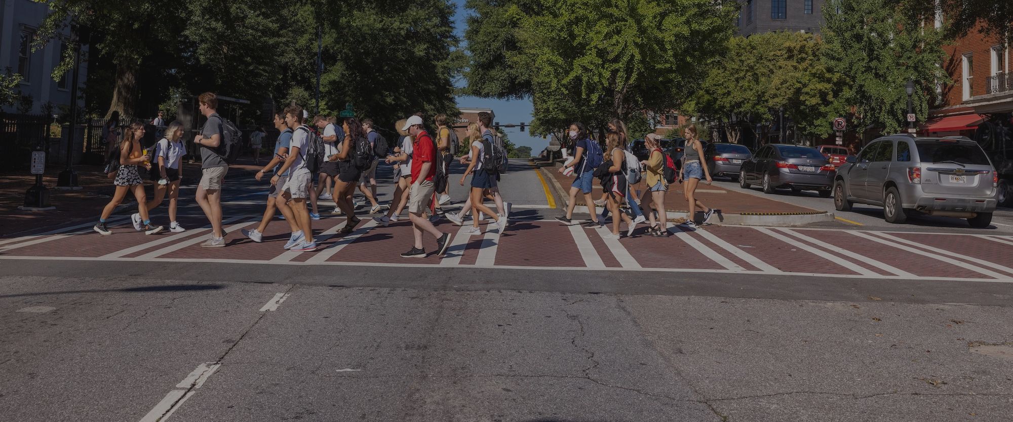 crosswalk Pedestrians crossing street